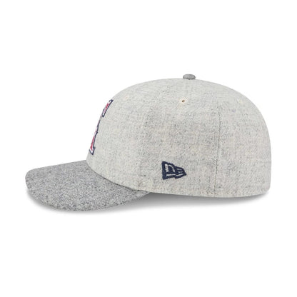 Pictured is this MLB X Moon LA Angels 59FIFTY Fitted cap in light beige. 6