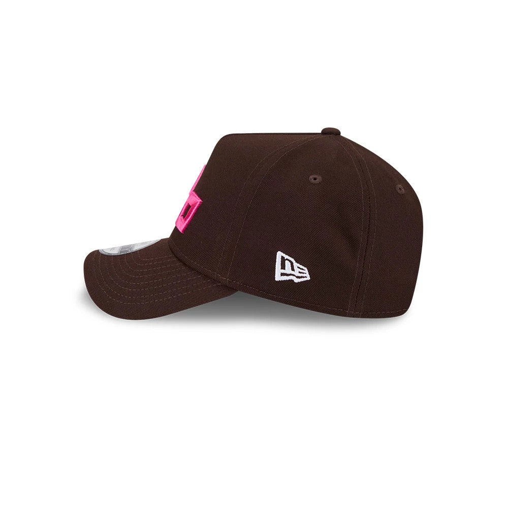 Pictured is this Netflix Squid Game Shapes 9FORTY A-Frame cap in dark brown. 6
