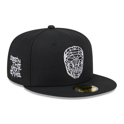 Pictured is this Netflix Squid Game Mask 59FIFTY Fitted cap in black. 1