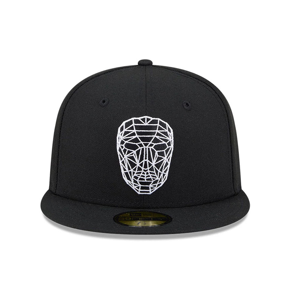 Pictured is this Netflix Squid Game Mask 59FIFTY Fitted cap in black. 3