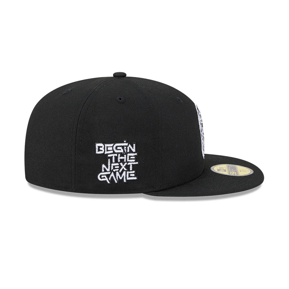 Pictured is this Netflix Squid Game Mask 59FIFTY Fitted cap in black. 5