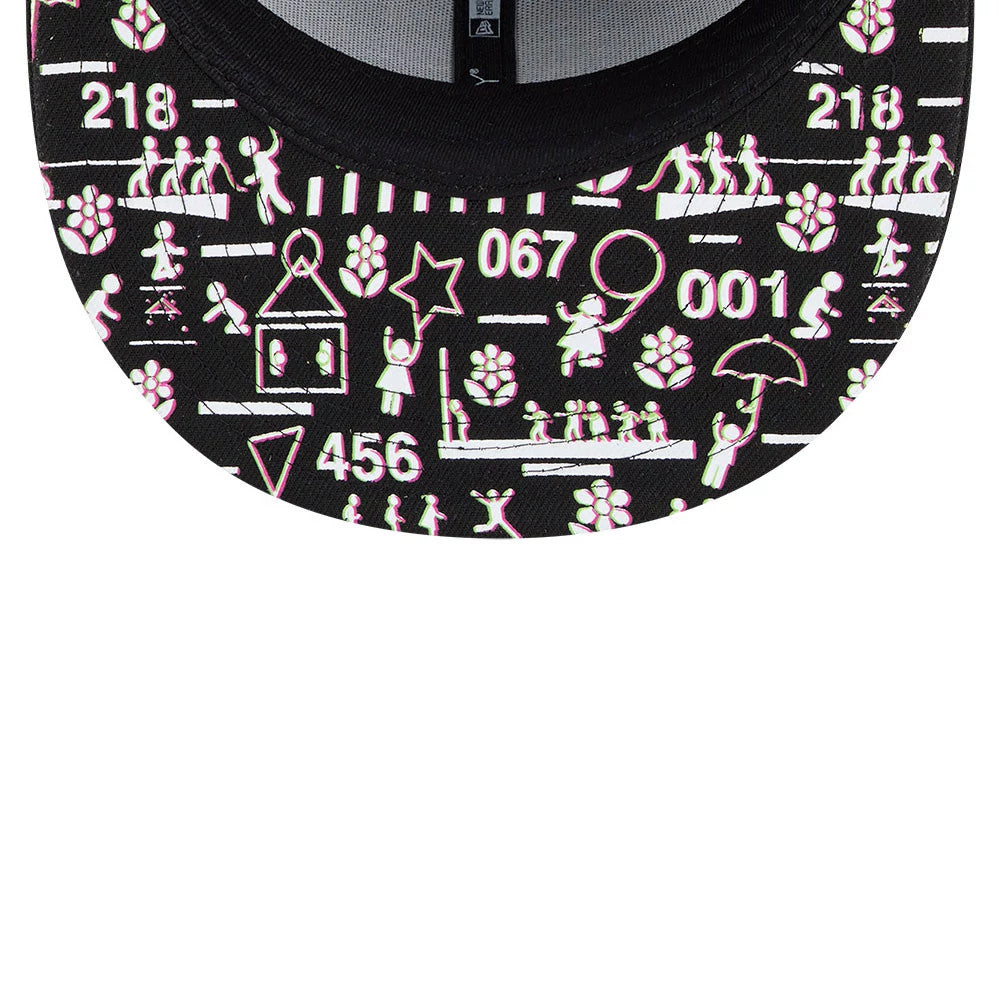 Pictured is this Netflix Squid Game Mask 59FIFTY Fitted cap in black. 2