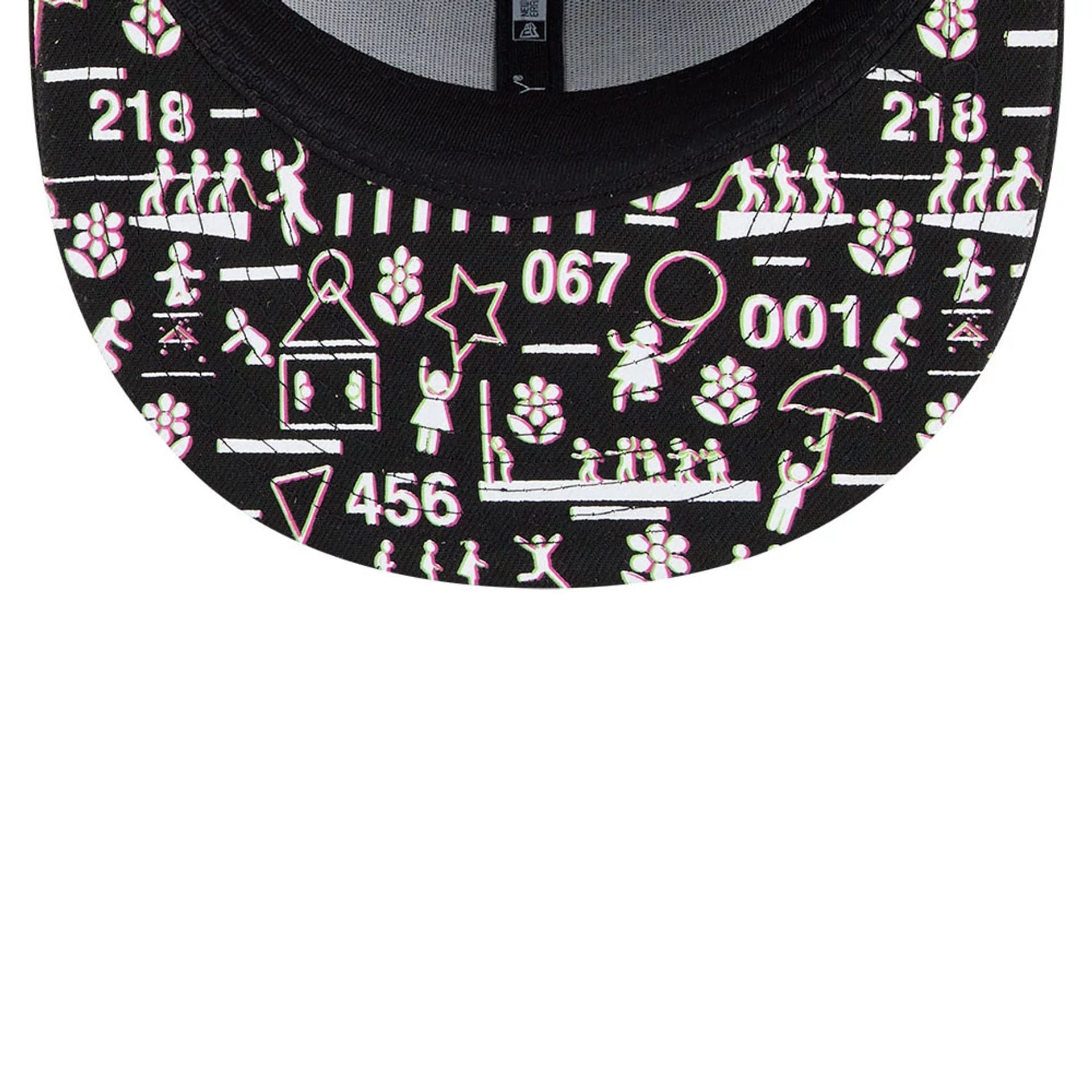 Pictured is this Netflix Squid Game Mask 59FIFTY Fitted cap in black. 2