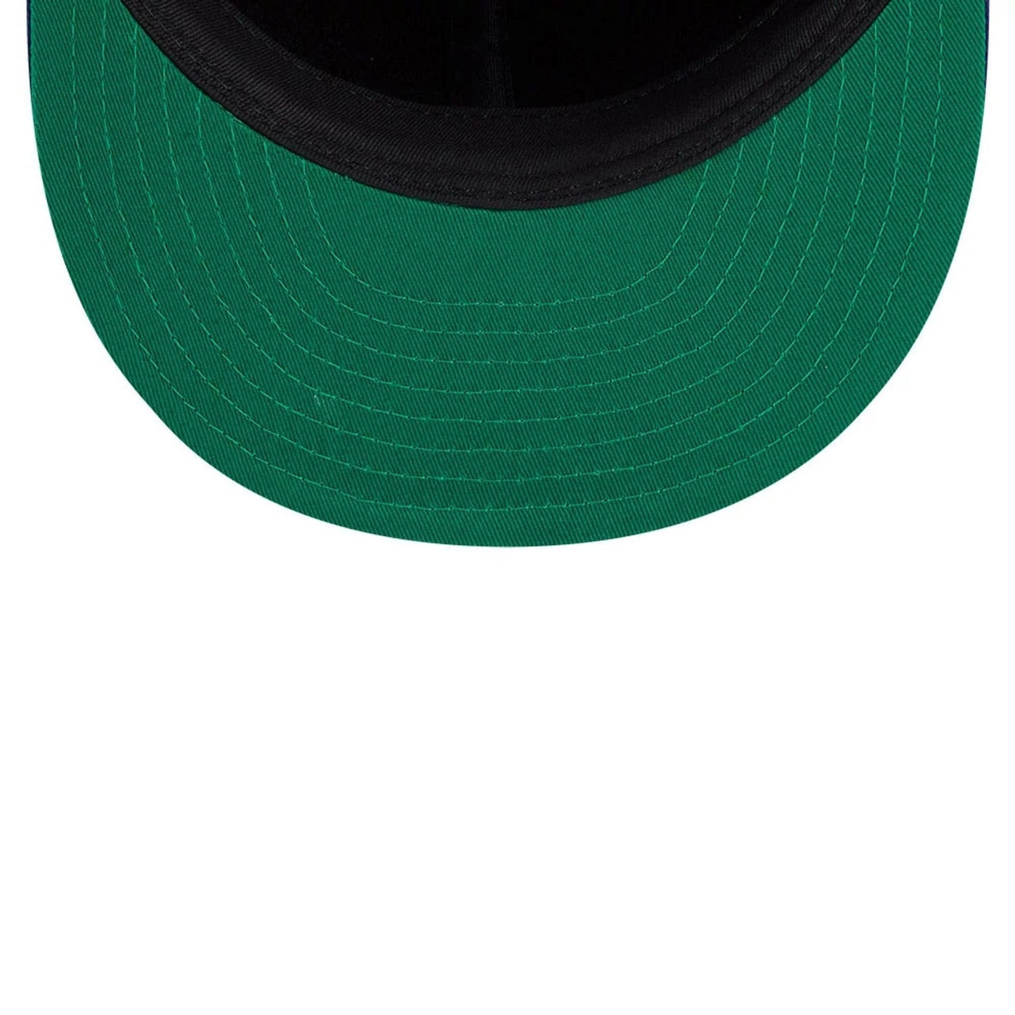 Pictured is this MLB Felt Logo LA Dodgers Retro Crown 59FIFTY Fitted cap in dark blue. 2