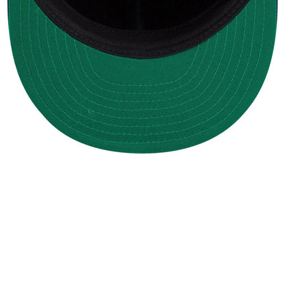 Pictured is this MLB Felt Logo LA Dodgers Retro Crown 59FIFTY Fitted cap in dark blue. 2