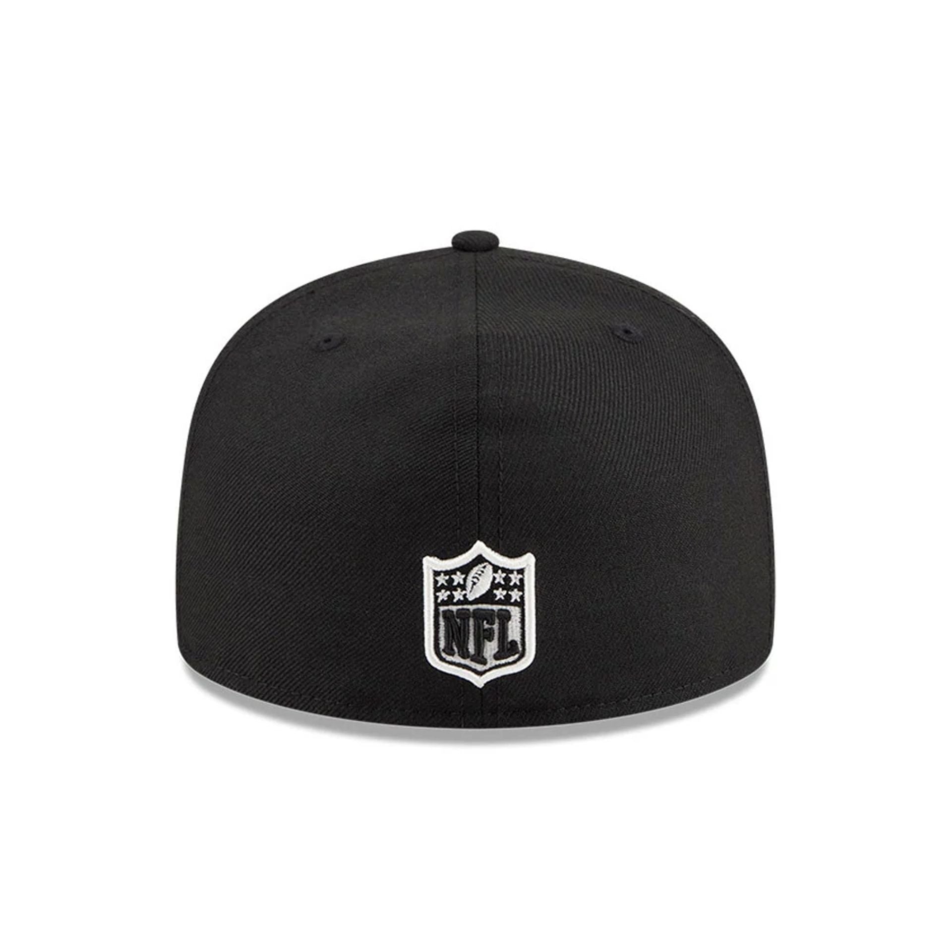 Pictured is this NFL Chiseled Embroidery Green Bay Packers 59FIFTY A-Frame Fitted cap in Black. 3