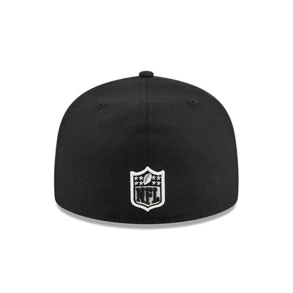 Pictured is this NFL Chiseled Embroidery Green Bay Packers 59FIFTY A-Frame Fitted cap in Black. 3