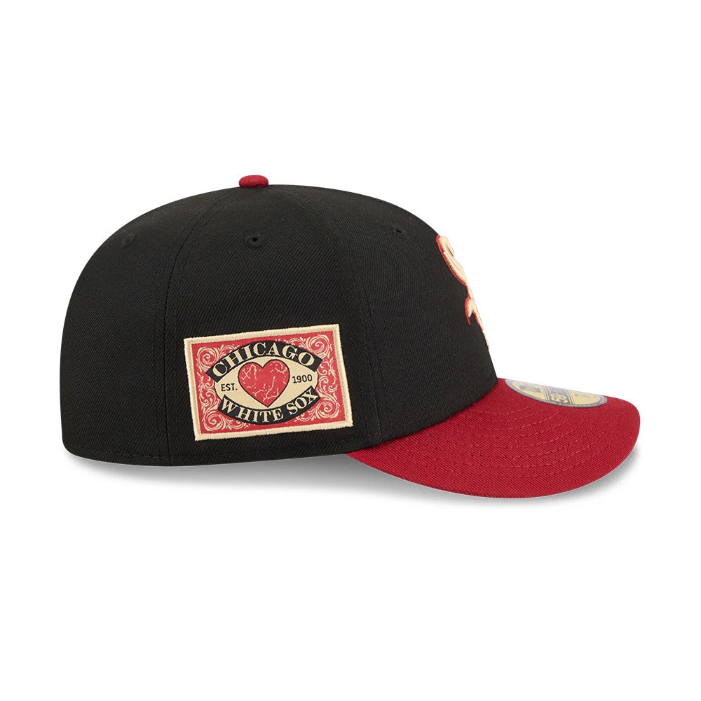 Pictured is this MLB Team Cards Chicago White Sox 59FIFTY Fitted cap in black. 5