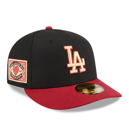 Pictured is this MLB Team Cards LA Dodgers 59FIFTY Fitted cap in black. 1