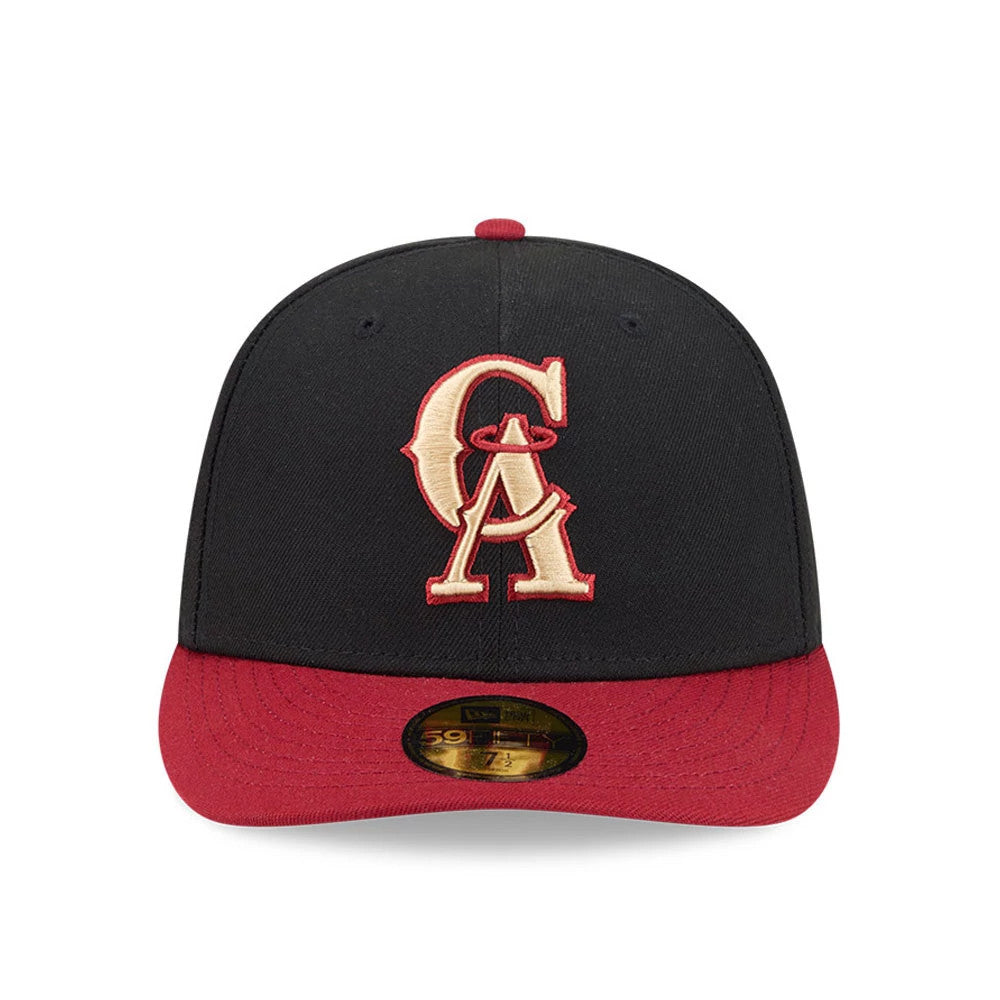 Pictured is this MLB Team Cards LA Angels 59FIFTY Fitted cap in black. 3