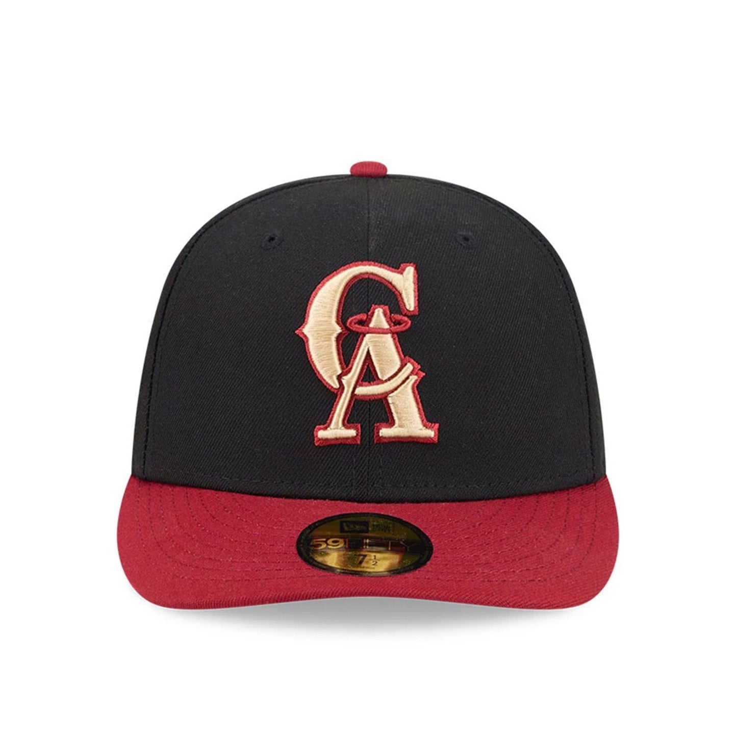 Pictured is this MLB Team Cards LA Angels 59FIFTY Fitted cap in black. 3