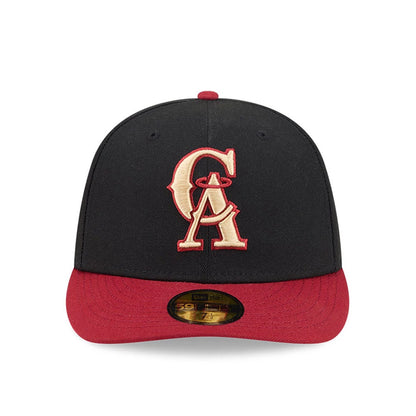 Pictured is this MLB Team Cards LA Angels 59FIFTY Fitted cap in black. 3