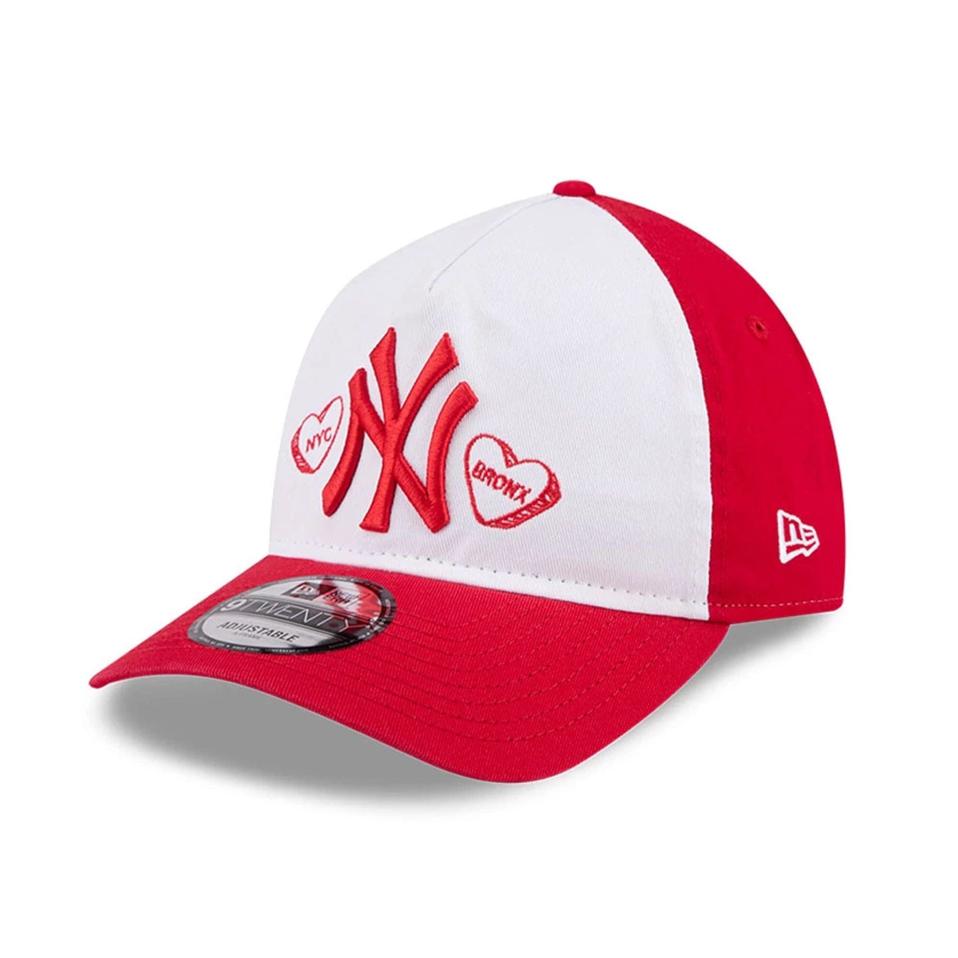 Pictured is this MLB Conversation Hearts New York Yankees 9TWENTY A-Frame cap in red. 1