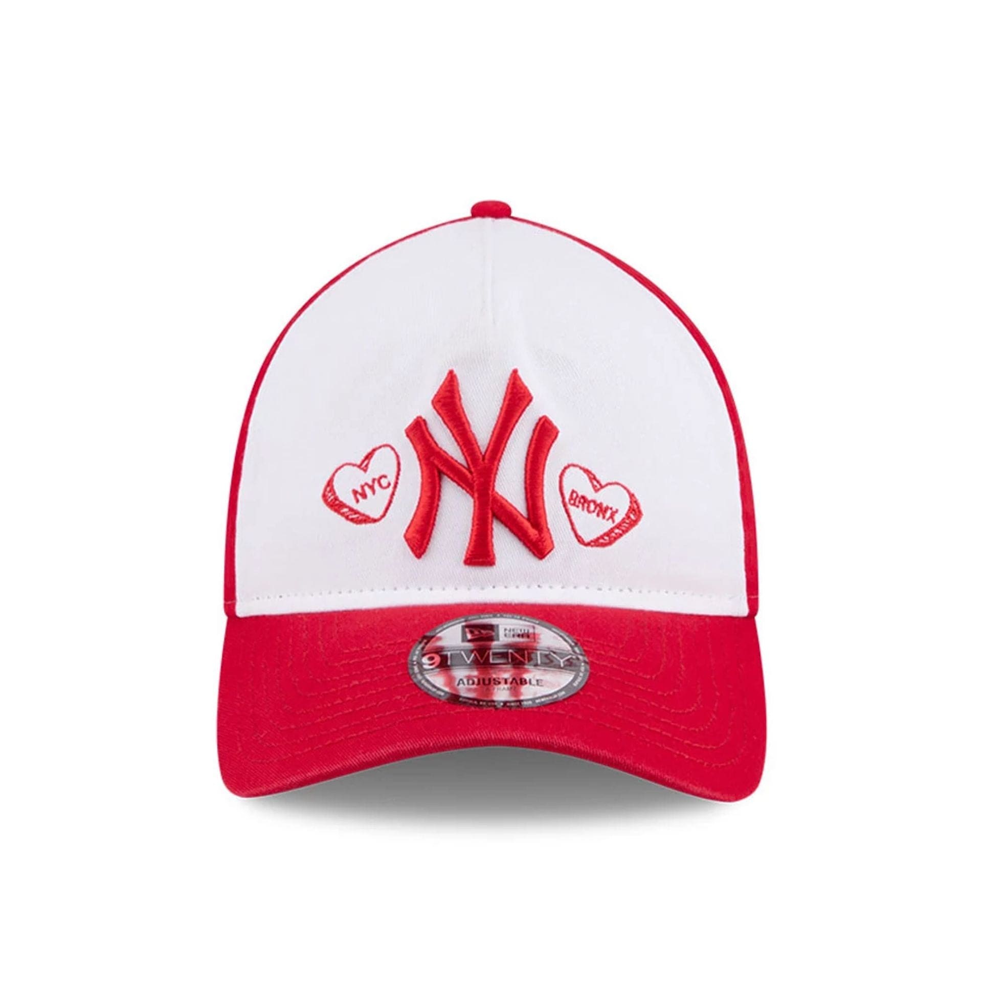 Pictured is this MLB Conversation Hearts New York Yankees 9TWENTY A-Frame cap in red. 3