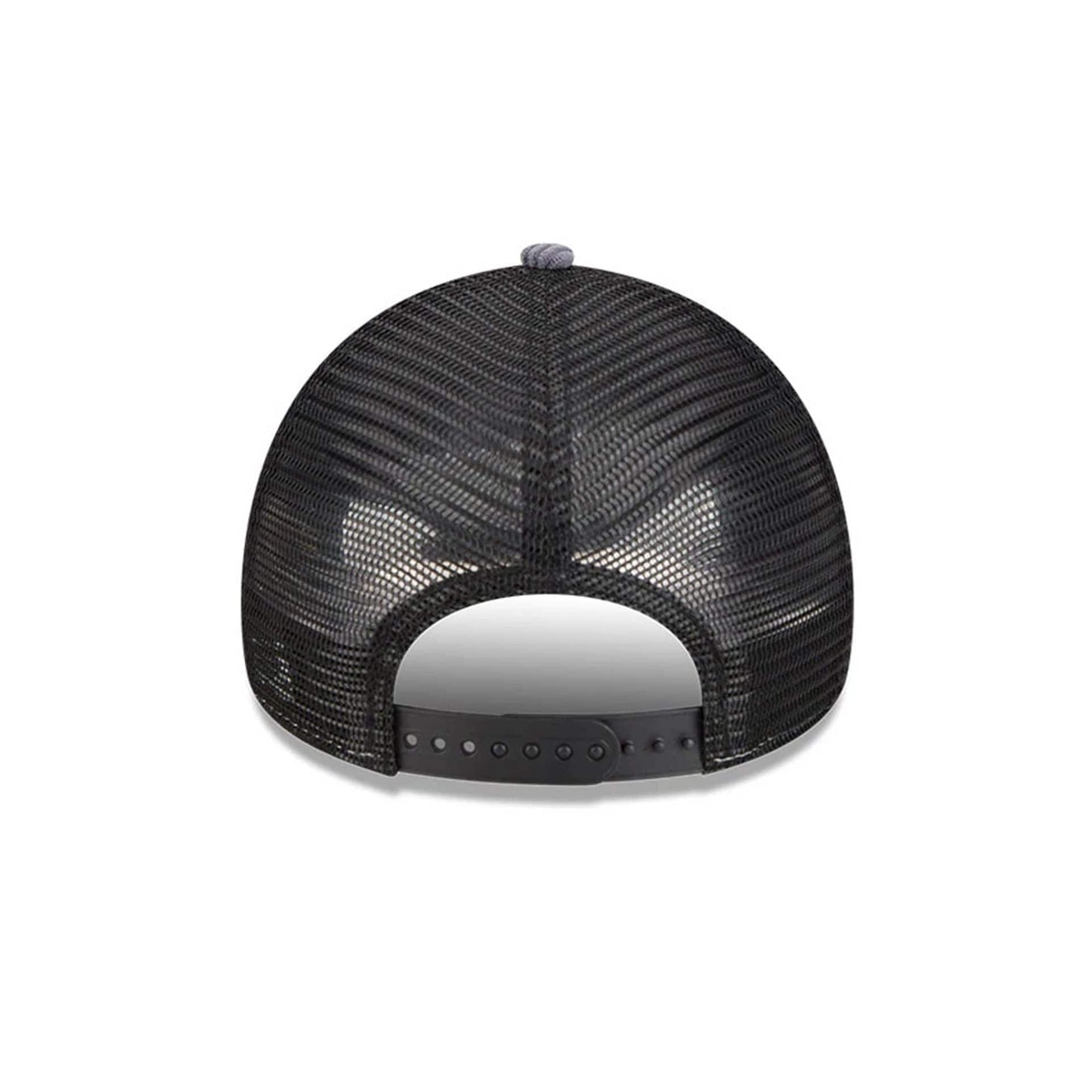 Pictured is this New Era Wide Cord 9FORTY A-Frame Trucker cap in dark blue. 6