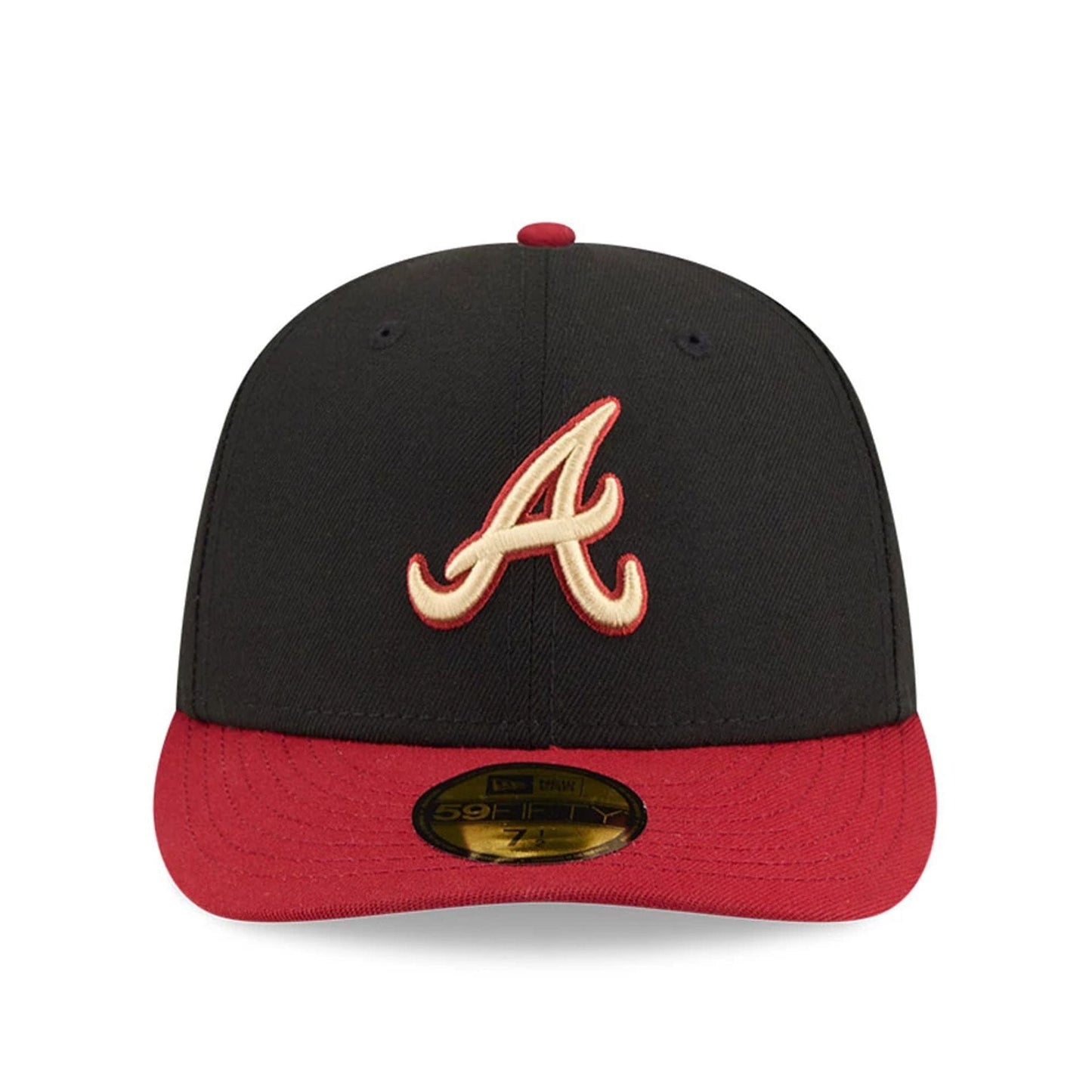 Pictured is this MLB Team Cards Atlanta Braves 59FIFTY Fitted cap in black. 3