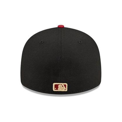 Pictured is this MLB Team Cards Atlanta Braves 59FIFTY Fitted cap in black. 7