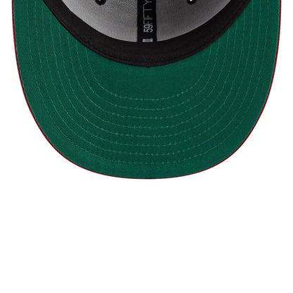Pictured is this MLB Team Cards Boston Red Sox 59FIFTY Fitted cap in black. 2