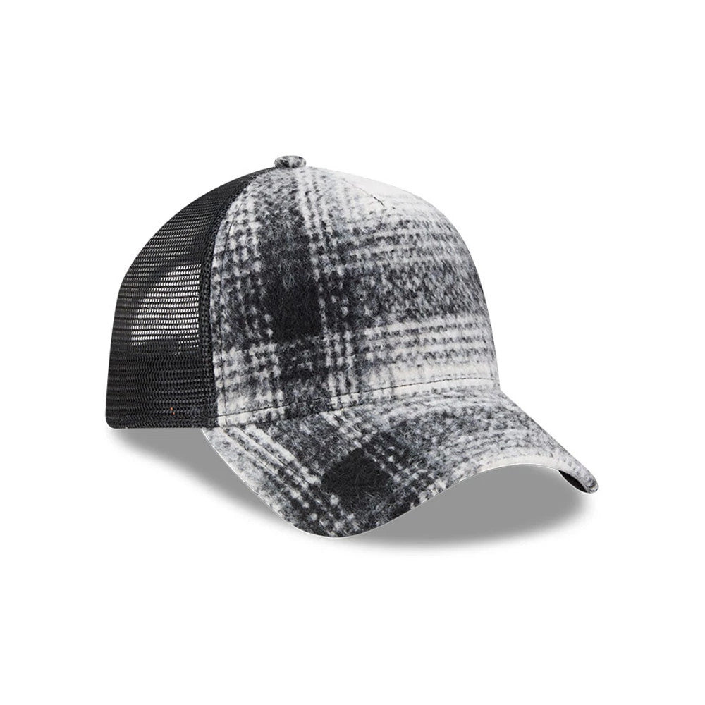 Pictured is this New Era 9FORTY A-Frame Trucker cap in white. 4