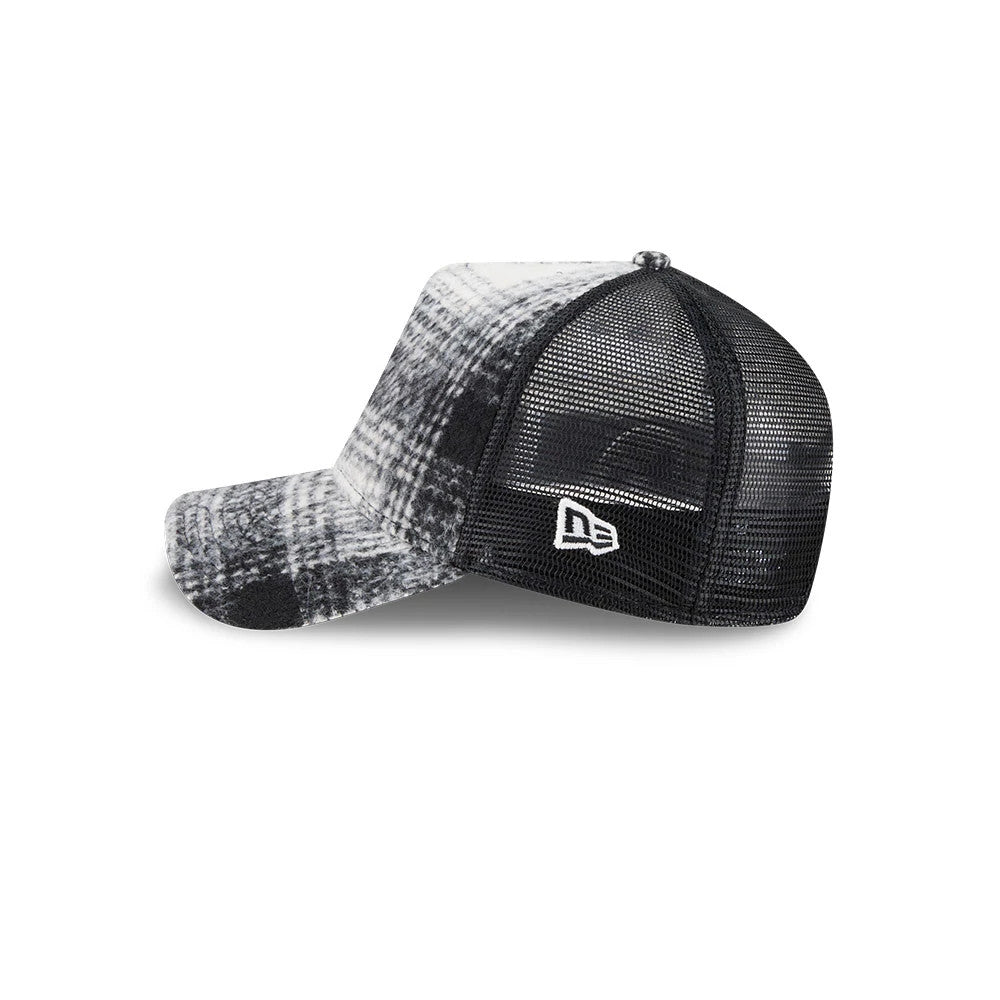 Pictured is this New Era 9FORTY A-Frame Trucker cap in white. 5