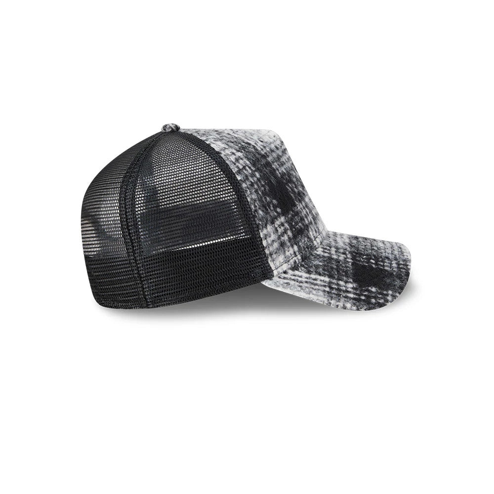 Pictured is this New Era 9FORTY A-Frame Trucker cap in white. 6