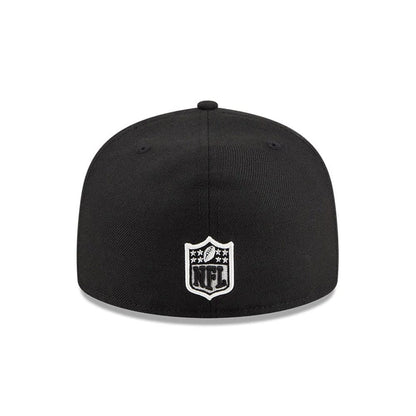 Pictured is this NFL Chiseled Embroidery Kansas City Chiefs 59FIFTY A-Frame Fitted cap in black. 3