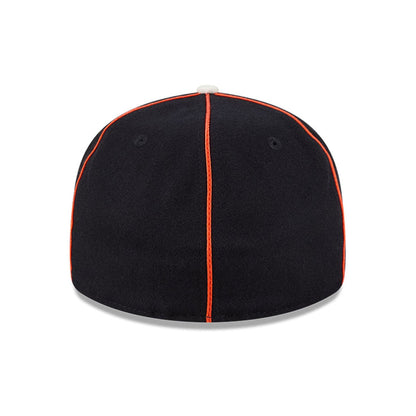 Pictured is this NHL Felt Logo Anaheim Ducks Retro Crown 59FIFTY Fitted cap in orange. 7