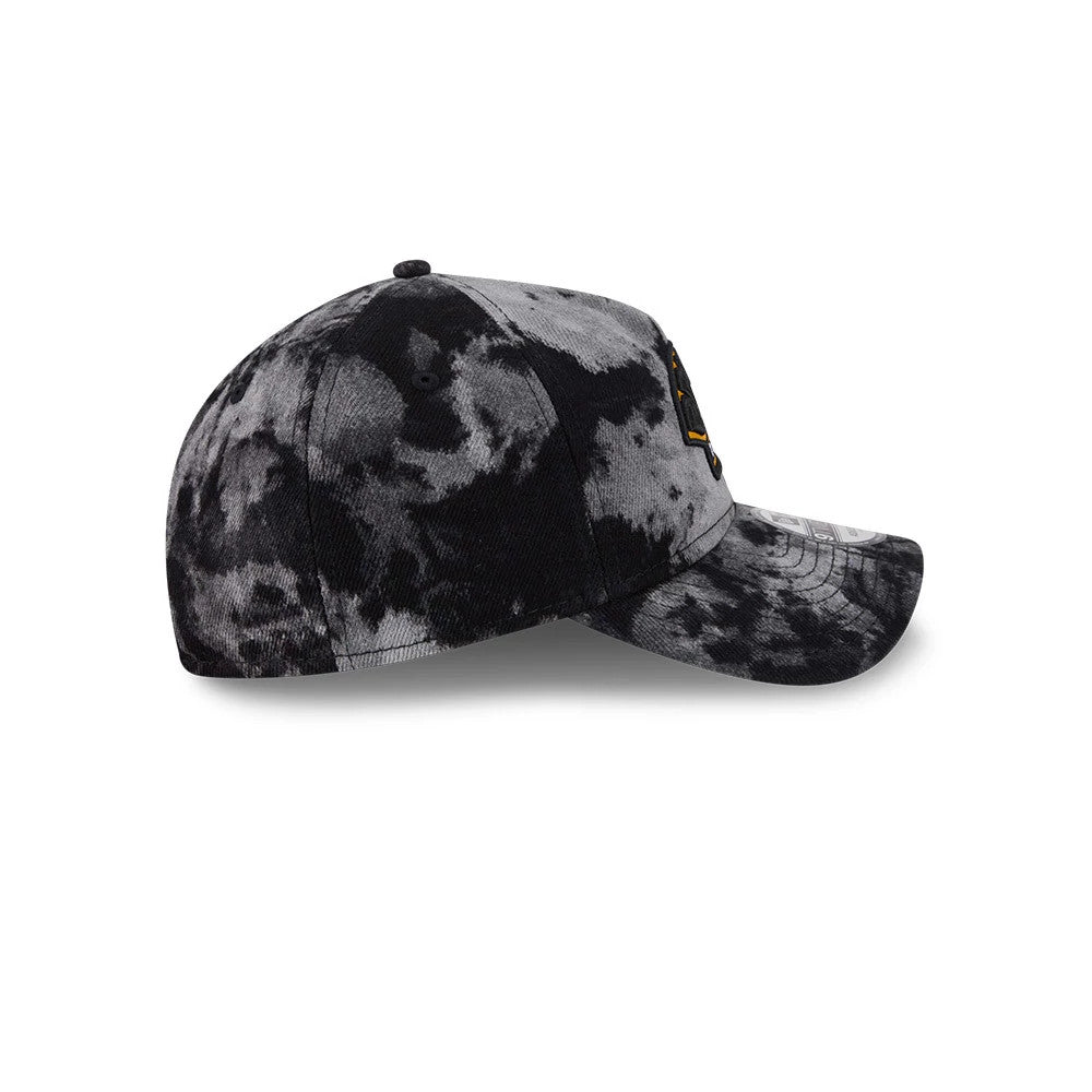 Pictured is this NHL Bleached Denim Boston Bruins 9TWENTY A-Frame cap in black. 5
