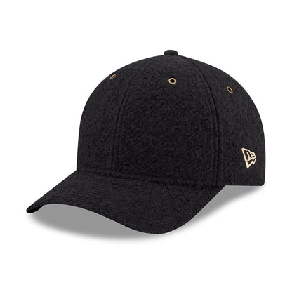 Pictured is this New Era Brushed Fleece 9FORTY M-Crown cap in black. 1