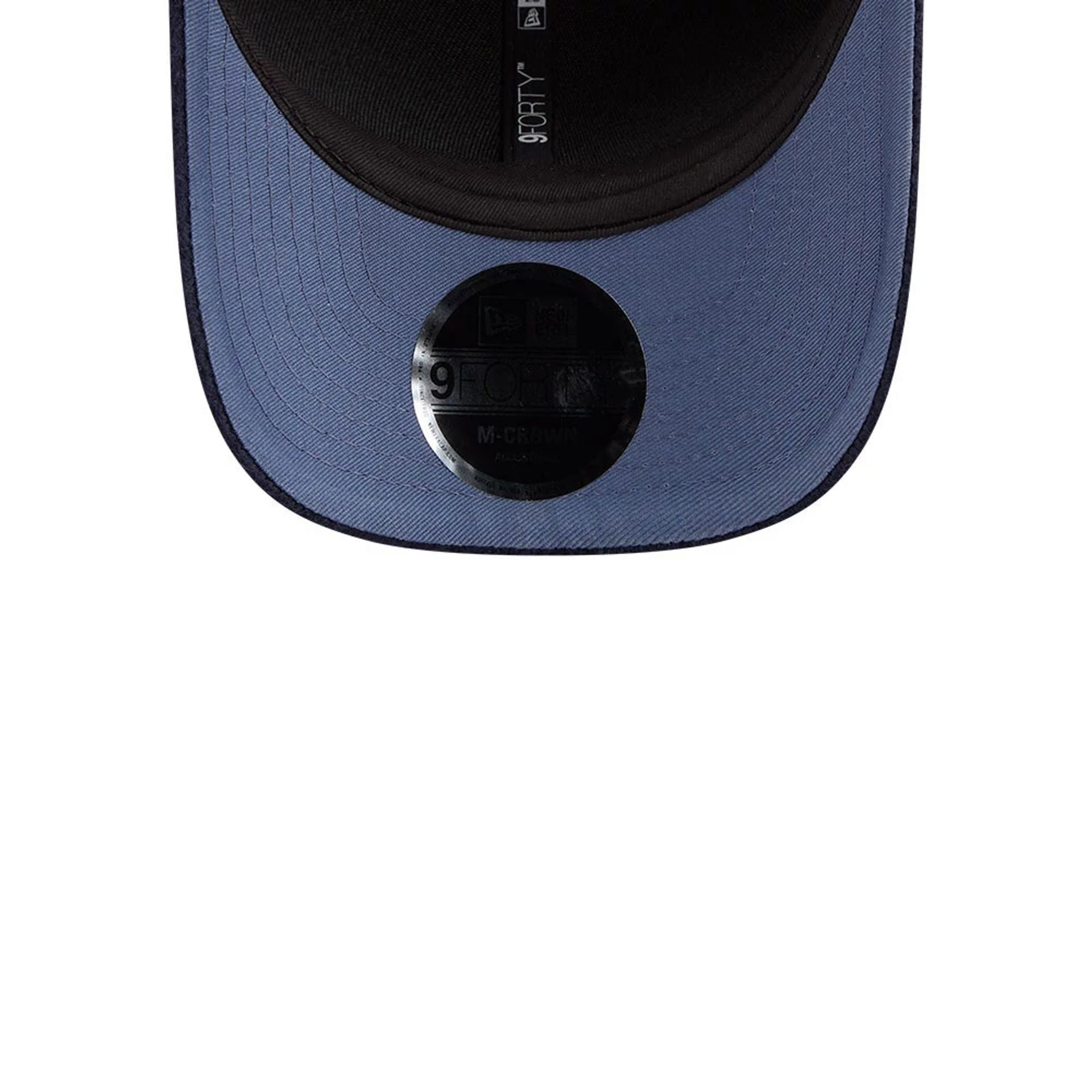 Pictured is this New Era Brushed Fleece 9FORTY M-Crown cap in navy. 3