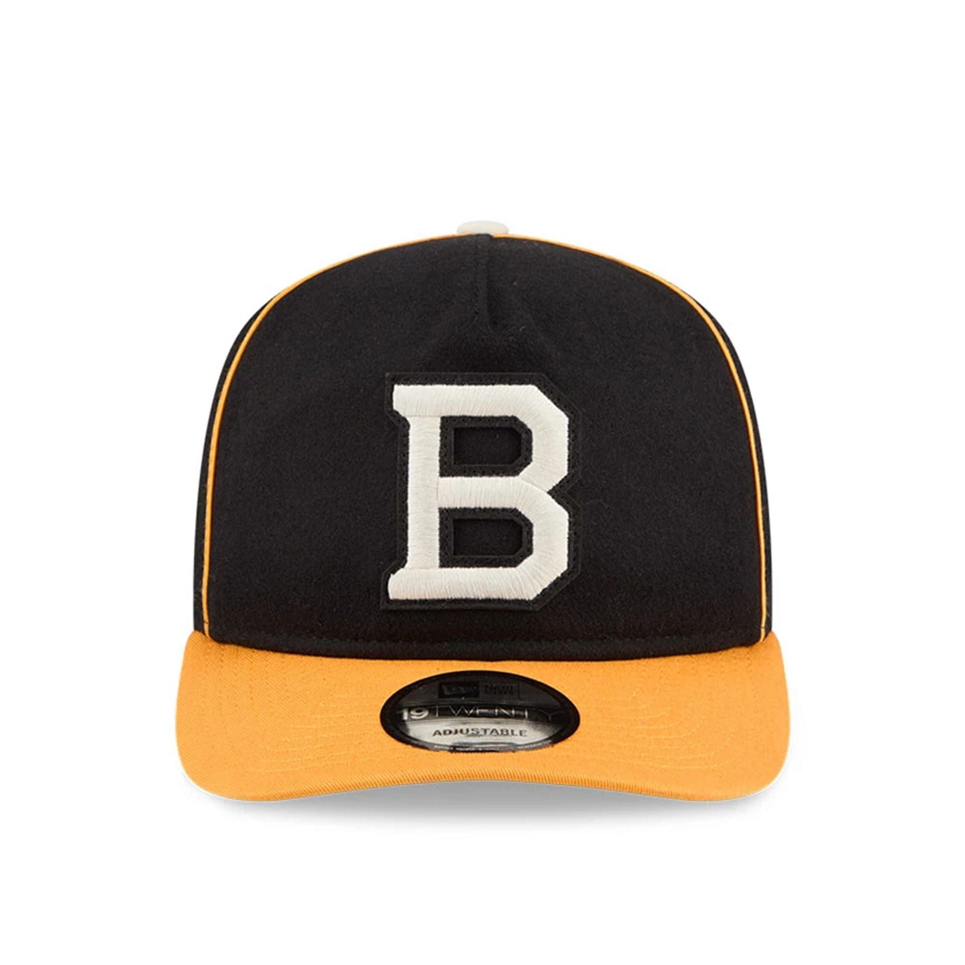 Pictured is this NHL Felt Logo Boston Bruins 19TWENTY cap in black. 3