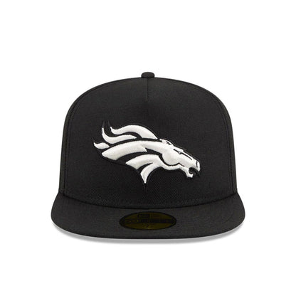 Pictured is this NFL Chiseled Embroidery Denver Broncos 59FIFTY A-Frame Fitted cap in Black. 4