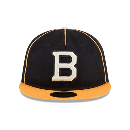 Pictured is this NHL Felt Logo Boston Bruins Retro Crown 59FIFTY Fitted cap in black. 3