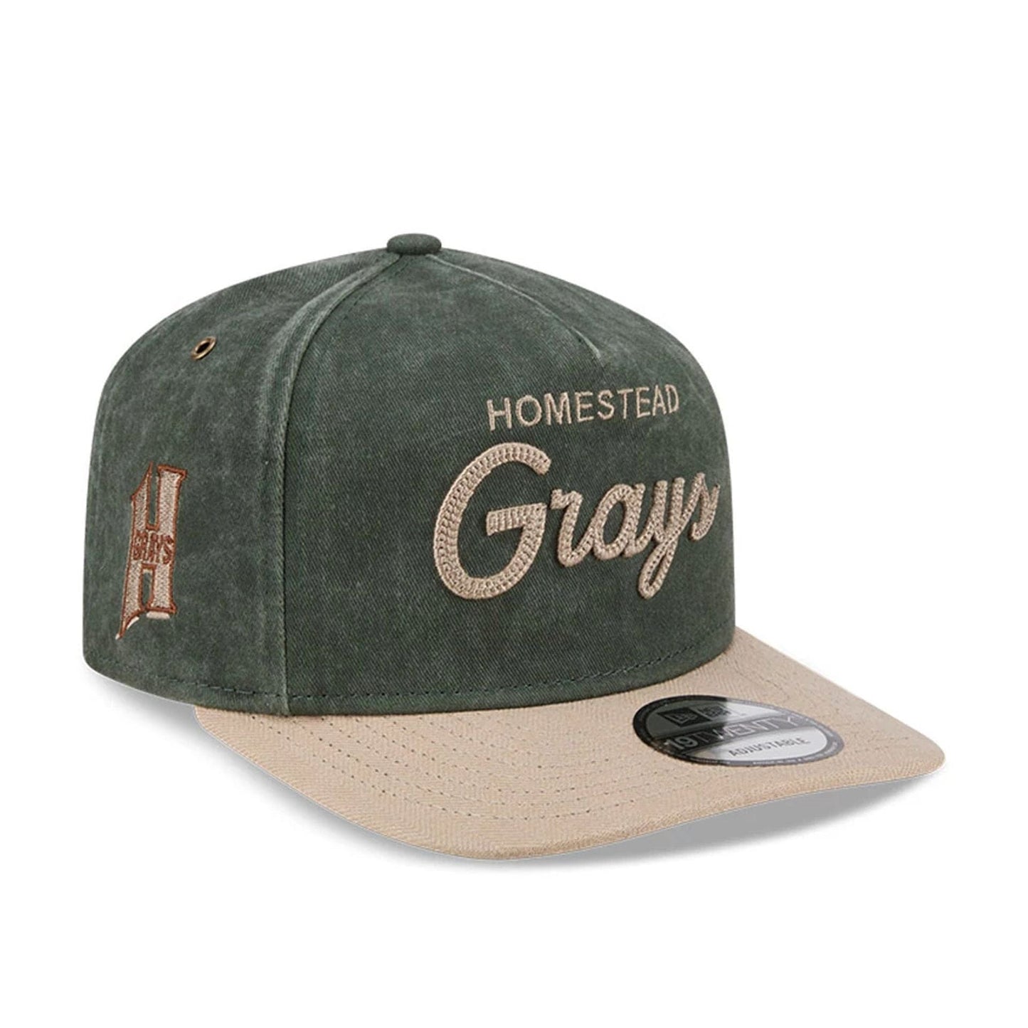 Pictured is this MLB Negro League Homestead Grays 19TWENTY cap in dark green. 1