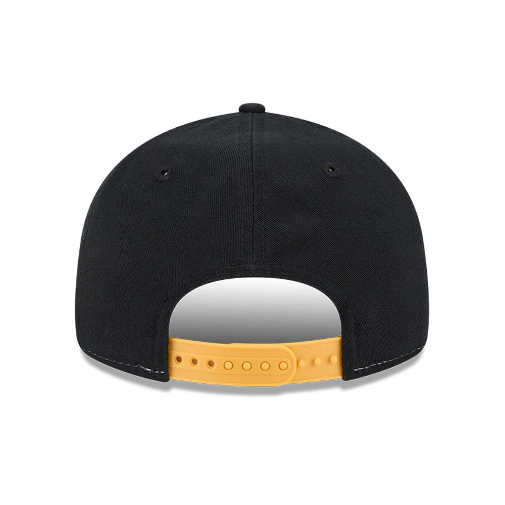 Pictured is this NHL Team Stripes Boston Bruins Retro Crown 9FIFTY cap in black. 4