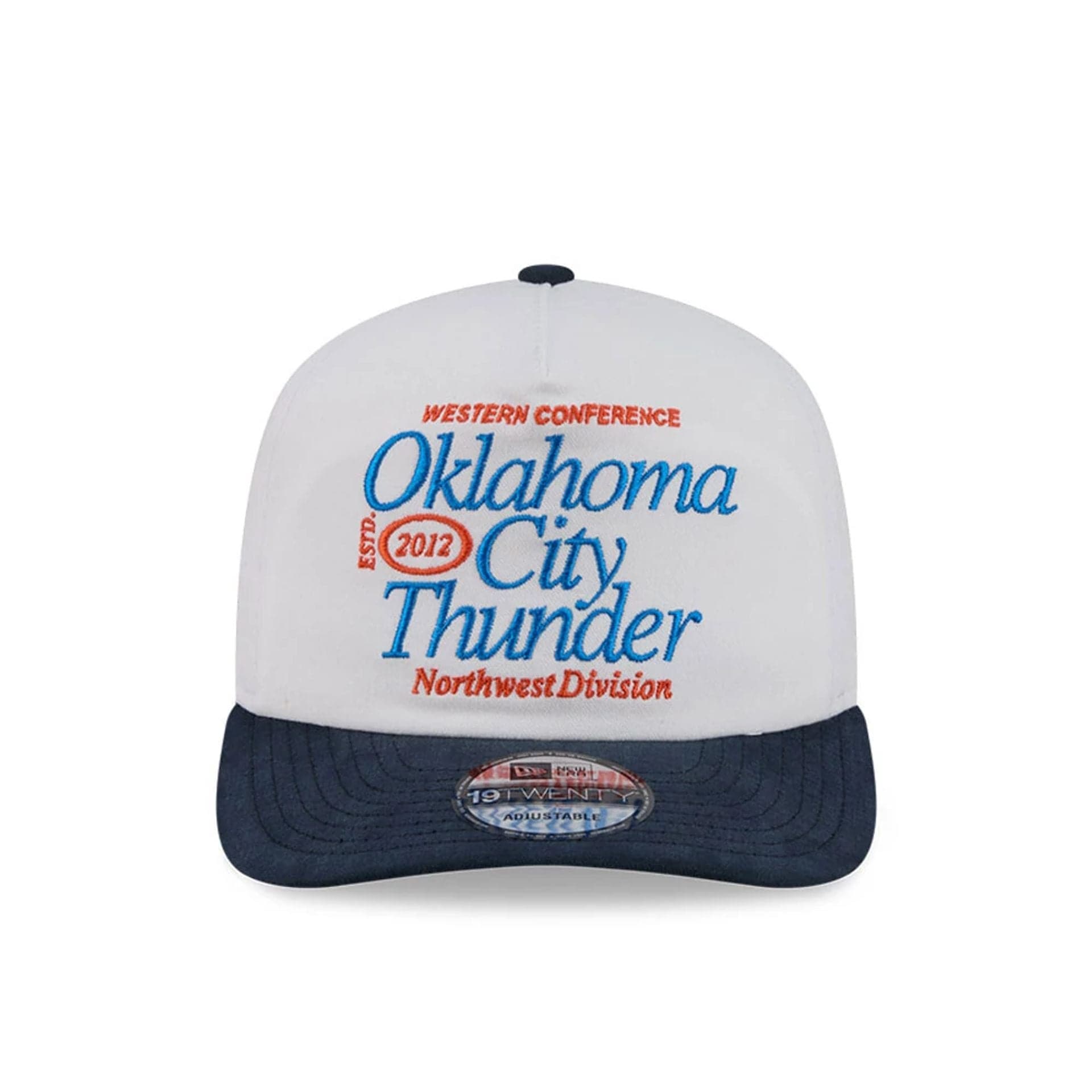 Pictured is this NBA Conference Oklahoma City Thunder 19TWENTY cap in white. 3