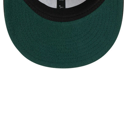 Pictured is this NBA Chainstitch Script Milwaukee Bucks Retro Crown 9FIFTY cap in dark green. 7