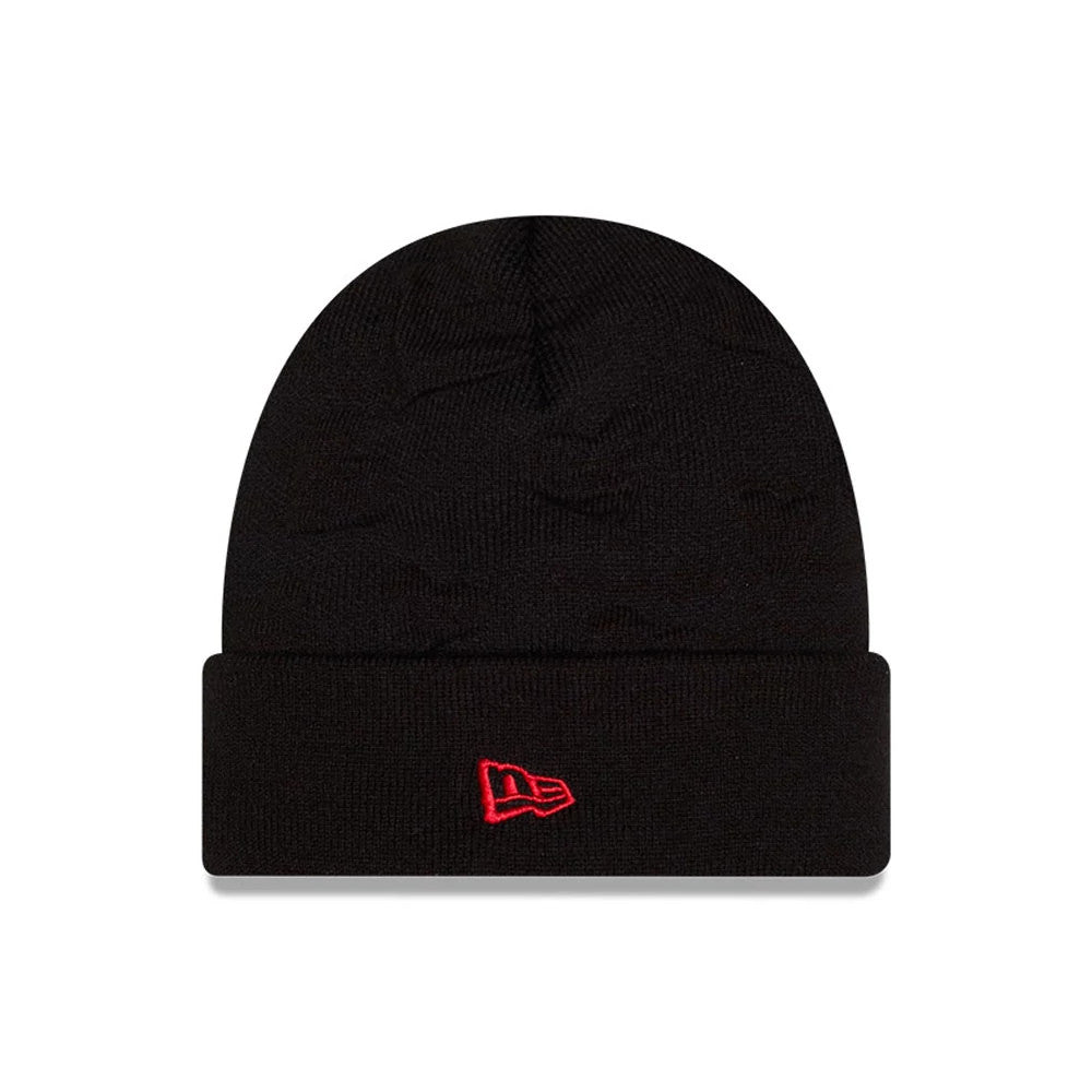 Pictured is this Tom & Jerry Key To My Heart Cuff Knit Beanie hat in black. 3