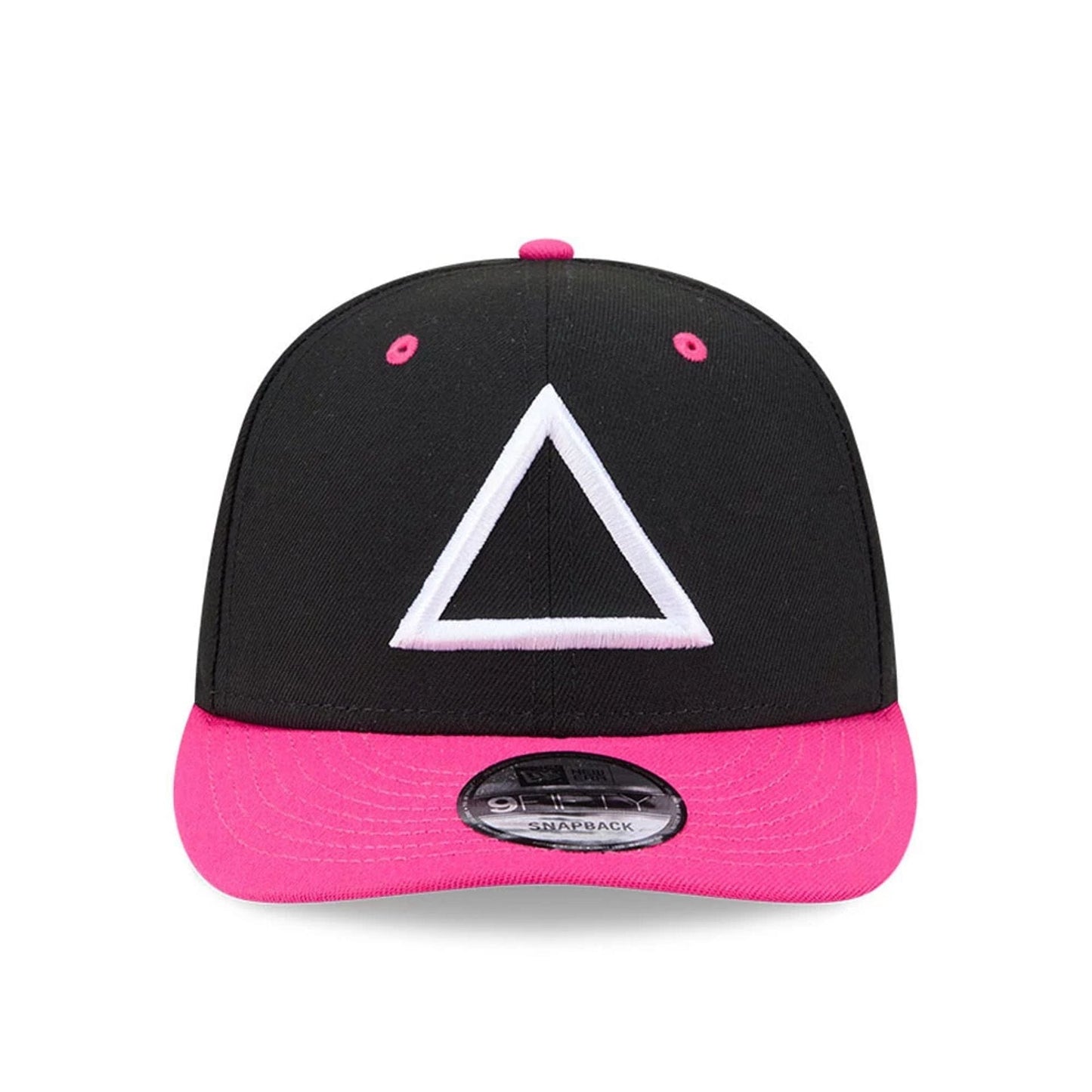 Pictured is this Netflix Squid Game Armed Guard 9FIFTY Snapback cap in black. 2