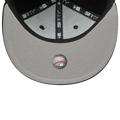 Pictured is this MLB Faux Pearl New York Yankees 59FIFTY Fitted cap in black. 2