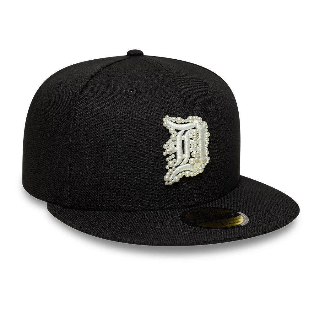 Pictured is this MLB Faux Pearl Detroit Tigers 59FIFTY Fitted cap in black. 4