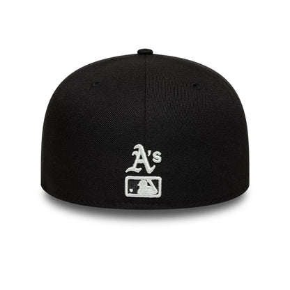 Pictured is this MLB Faux Pearl Oakland Athletics 59FIFTY Fitted cap in black. 5