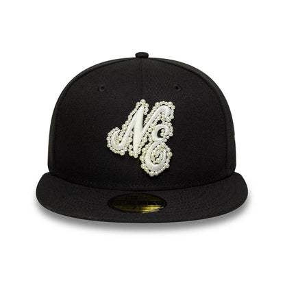 Pictured is this New Era Faux Pearl 59FIFTY Fitted cap in black. 3