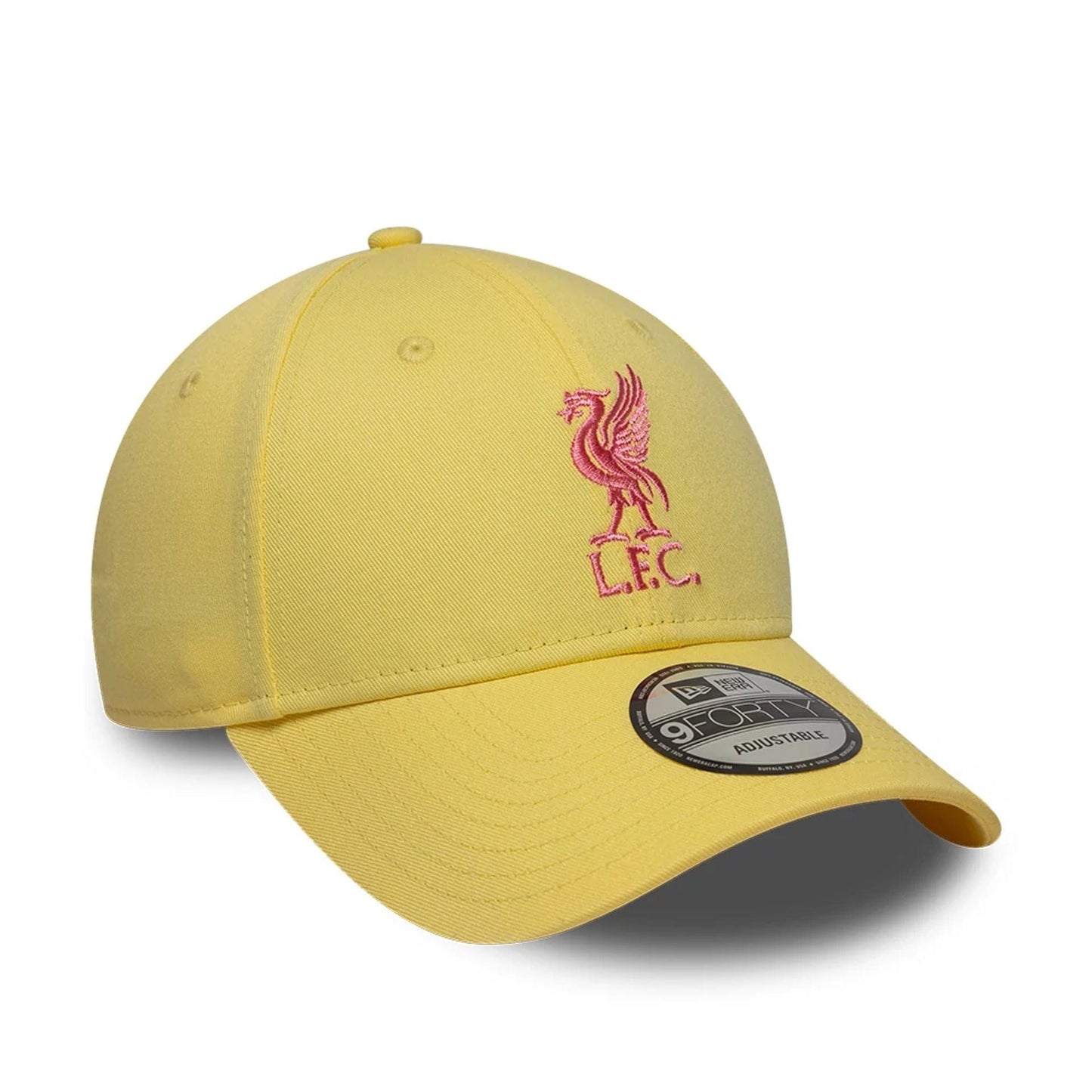Pictured is this Womens Liverpool FC 9FORTY cap in pastel yellow. 3