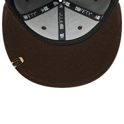 Pictured is this New Era Faux Pony 59FIFTY Fitted cap in dark brown. 7