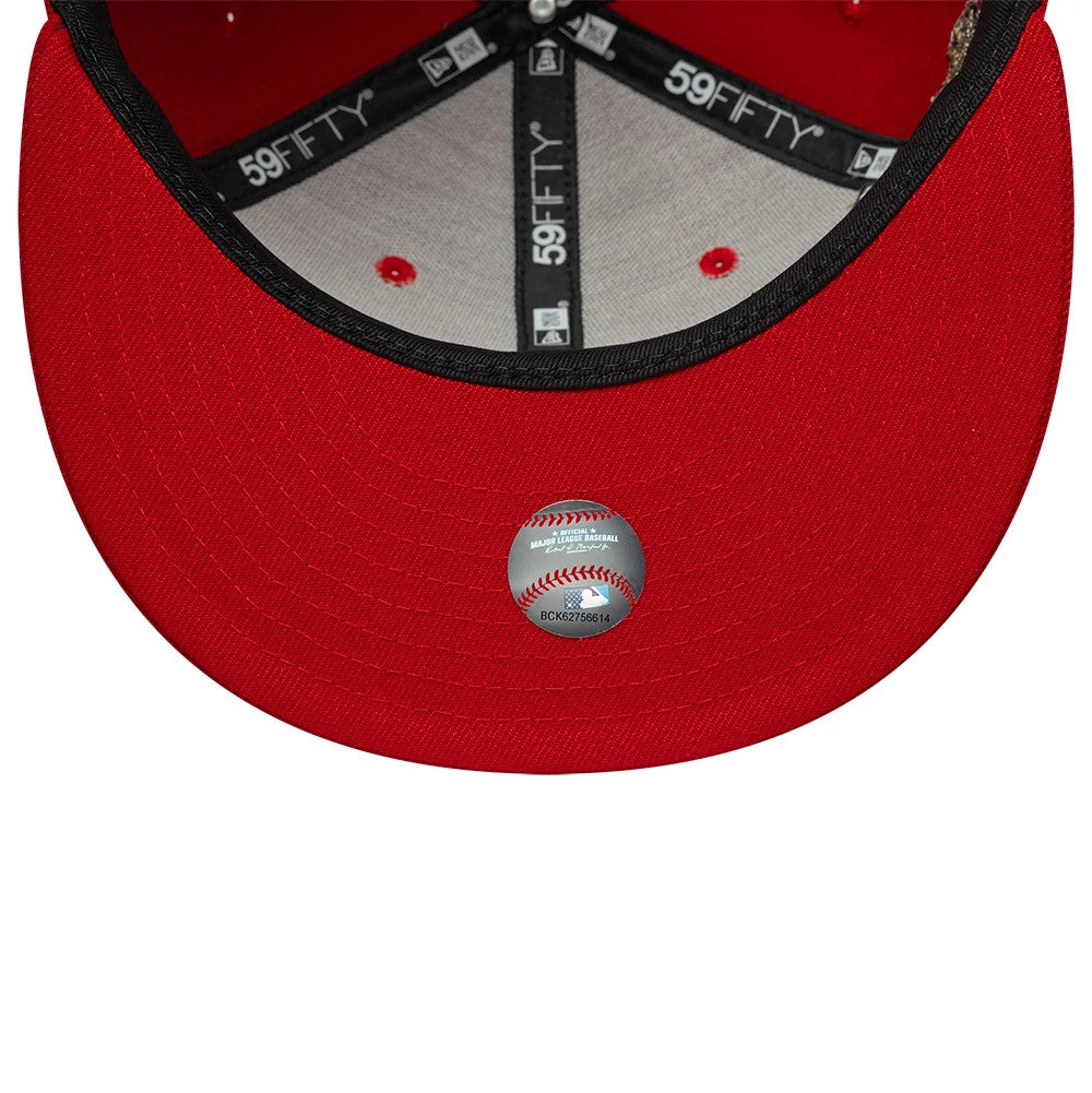 Pictured is this MLB Horseshoe LA Dodgers 59FIFTY Fitted cap in red. 7