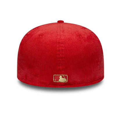 Pictured is this MLB Cord New York Yankees 59FIFTY Fitted cap in red. 4