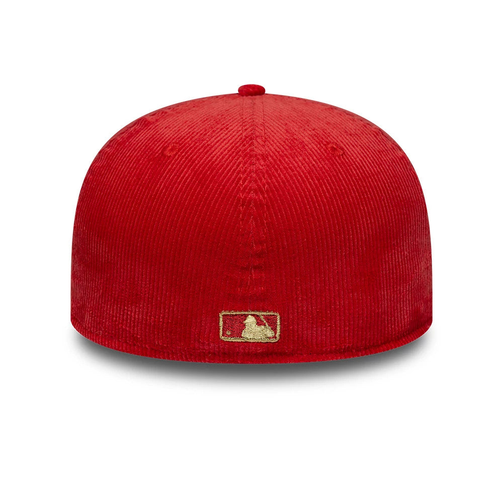 Pictured is this MLB Cord Chicago White Sox 59FIFTY Fitted cap in red. 4