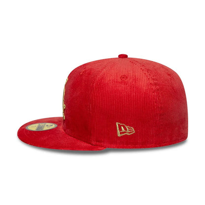 Pictured is this MLB Cord Chicago White Sox 59FIFTY Fitted cap in red. 5