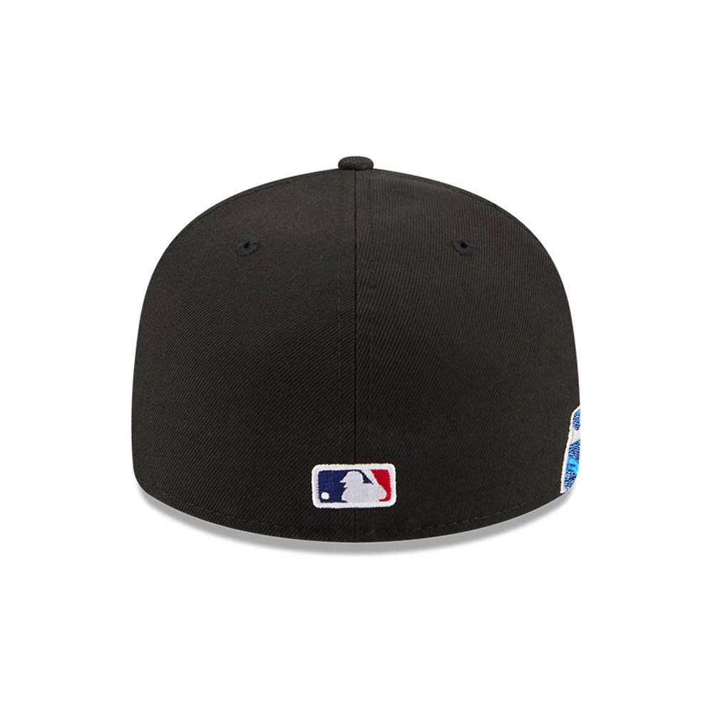 Pictured is this MLB Vissurf LA Dodgers 59FIFTY Fitted cap in black. 7